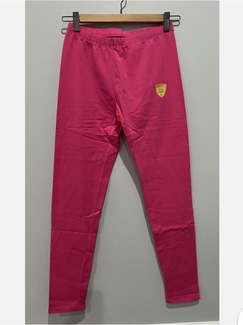 Cat & Jack Bright Pink Girls' Leggings with Badge Accent